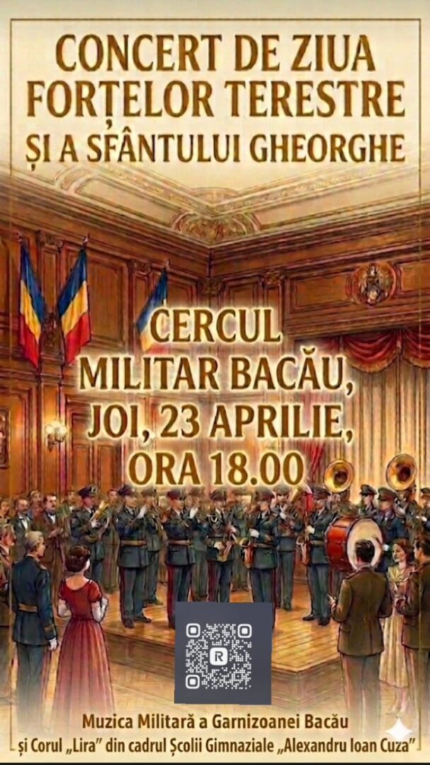 Concert la Cercul Militar Bacău, pentru susținerea unui militar ce a suferit un AVC.